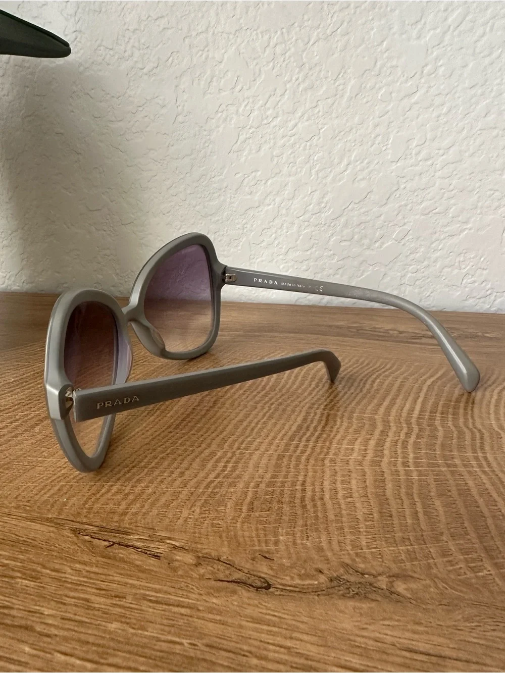 Prada Women's Oversized Butterfly Sunglasses - Gray Frame with Gradient Lenses